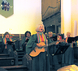 Singing in church